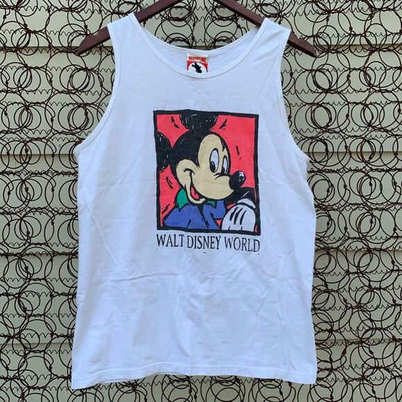 Vintage 90s Walt Disney World Mickey Mouse tank top MEDIUM - Picture 1 of 4